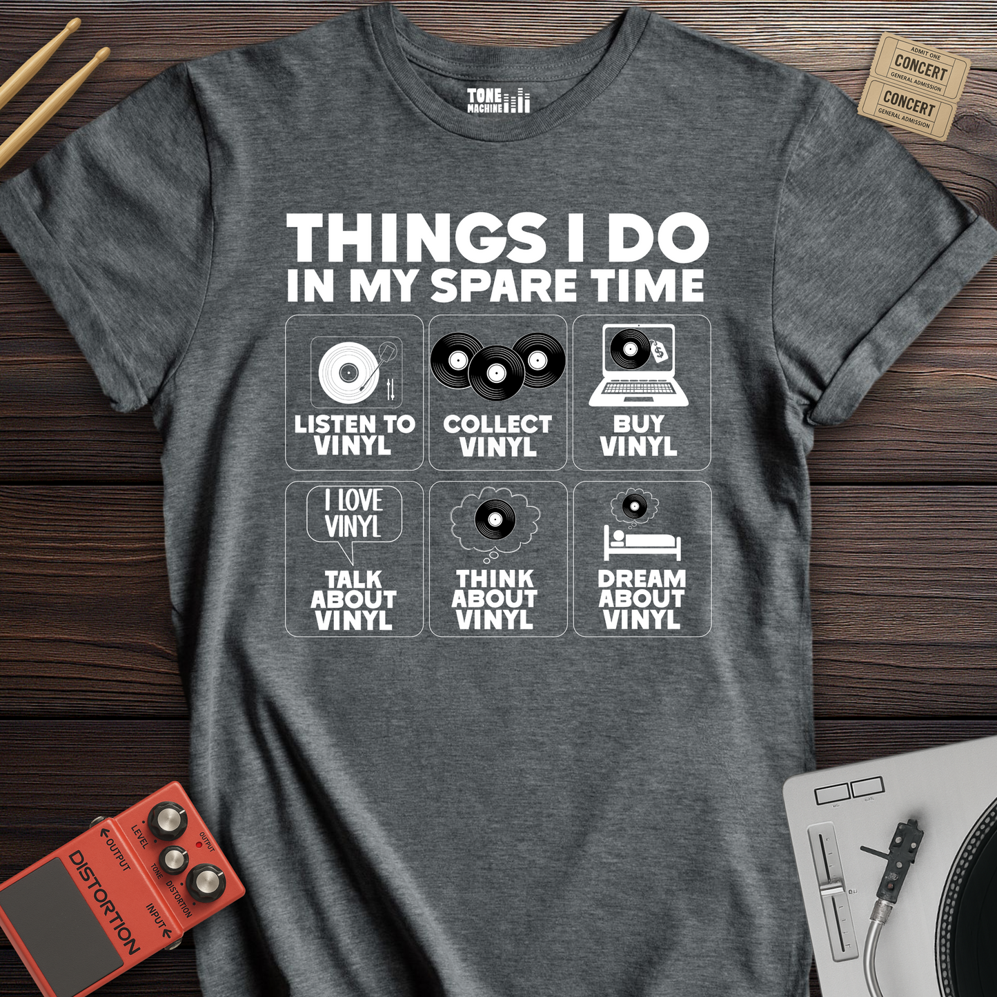 Things I Do In My Spare Time Vinyl T-Shirt