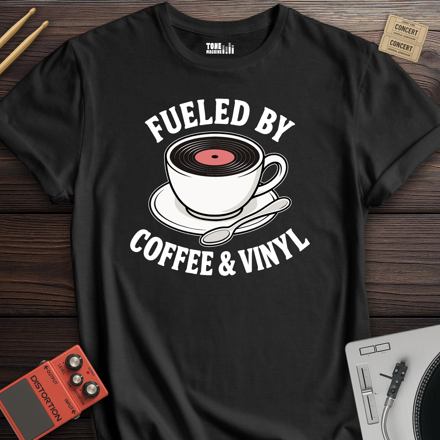 Fueled By Coffee And Vinyl T-Shirt