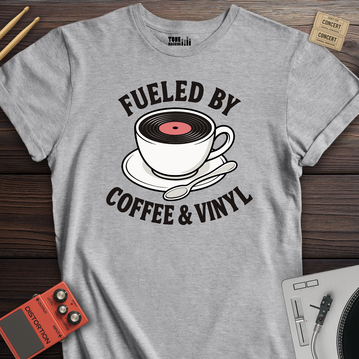 Fueled By Coffee And Vinyl T-Shirt
