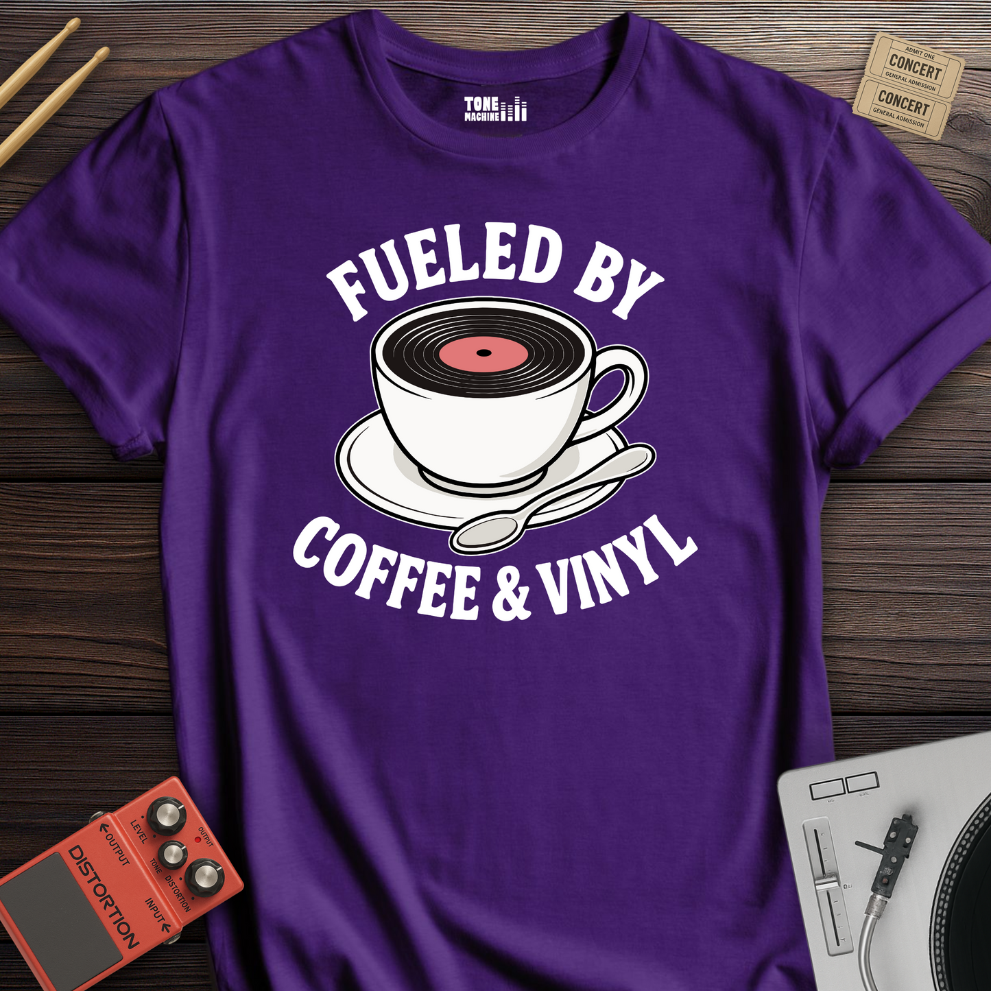 Fueled By Coffee And Vinyl T-Shirt