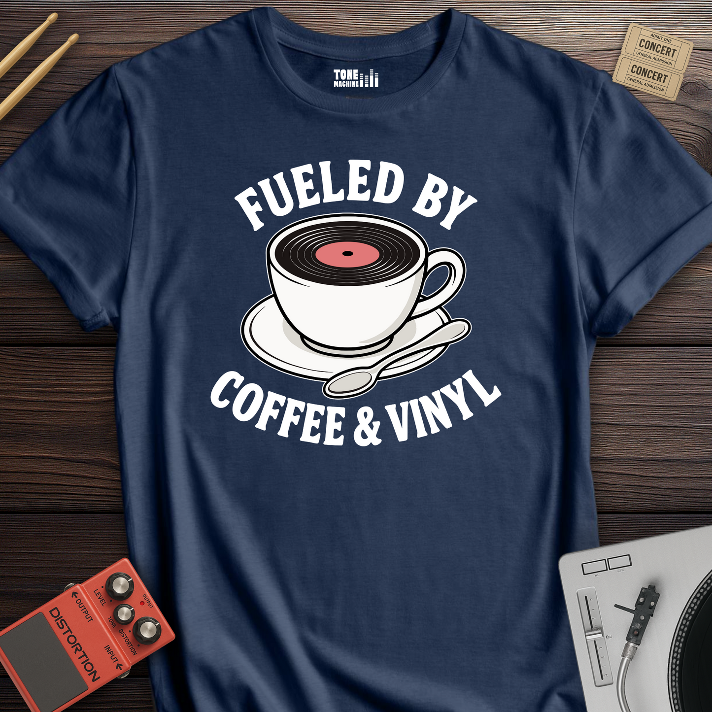 Fueled By Coffee And Vinyl T-Shirt