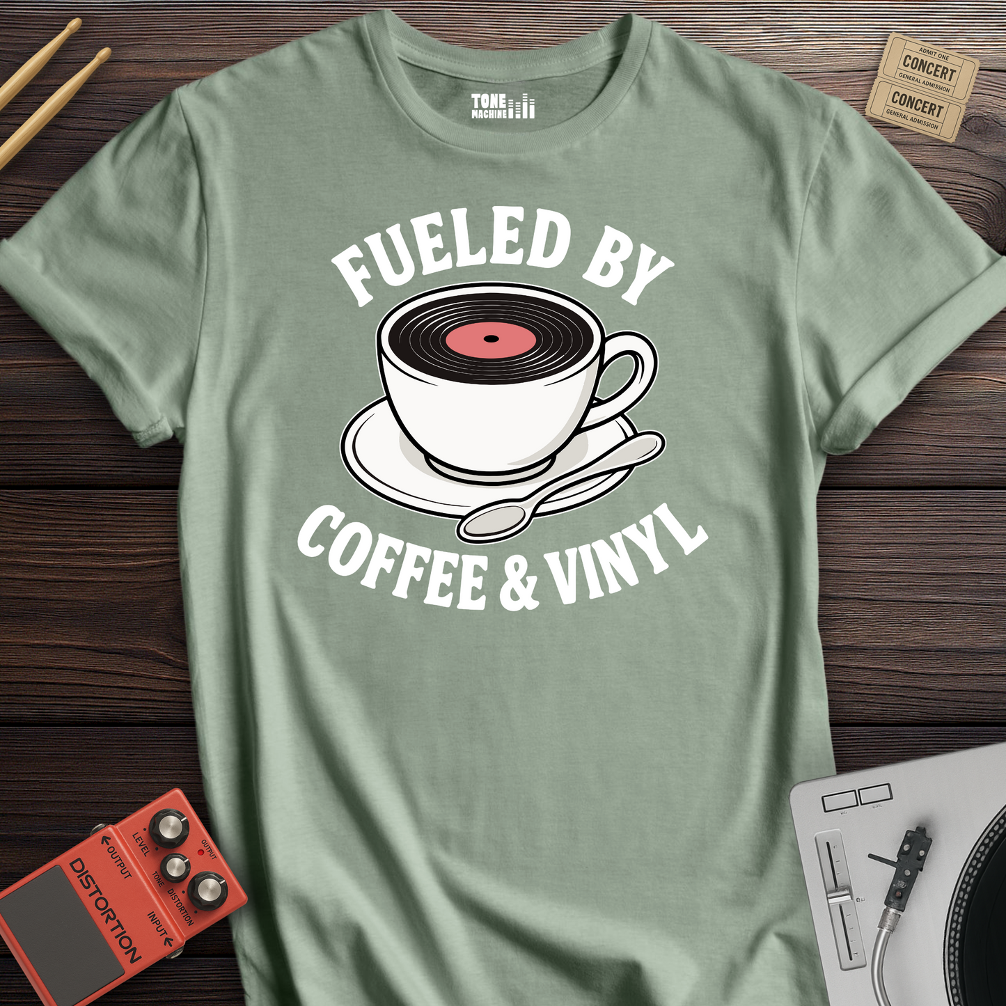 Fueled By Coffee And Vinyl T-Shirt
