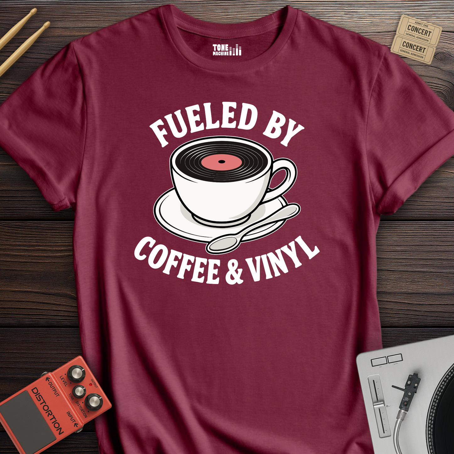 Fueled By Coffee And Vinyl T-Shirt