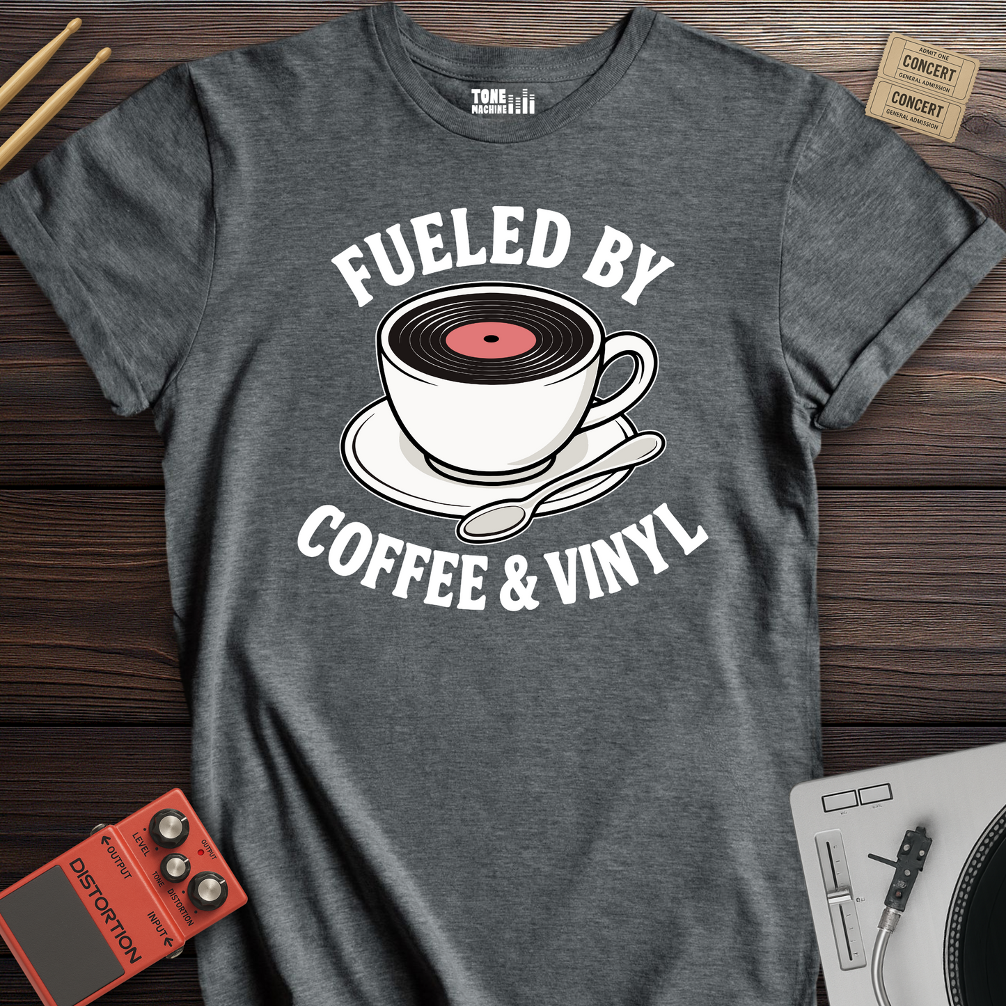 Fueled By Coffee And Vinyl T-Shirt
