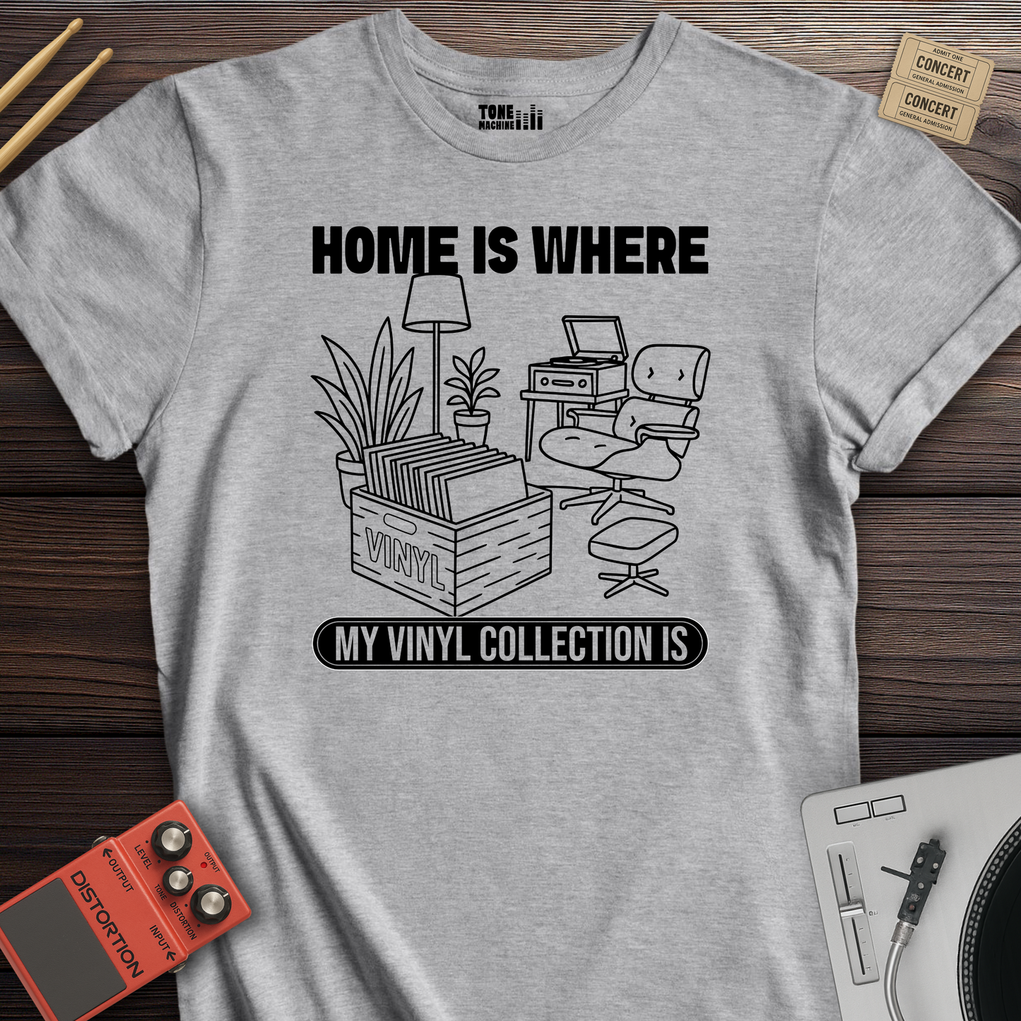 Home Is Where My Vinyl Collection Is T-Shirt