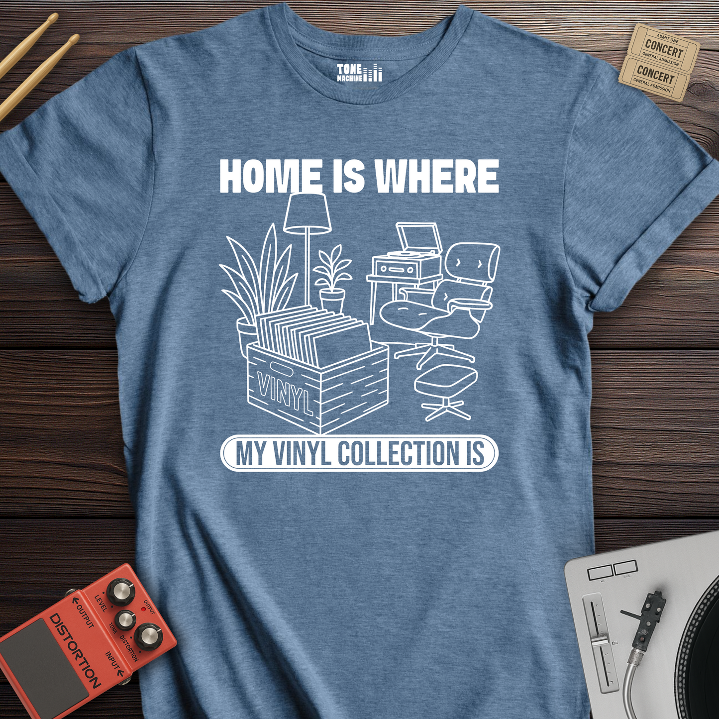 Home Is Where My Vinyl Collection Is T-Shirt