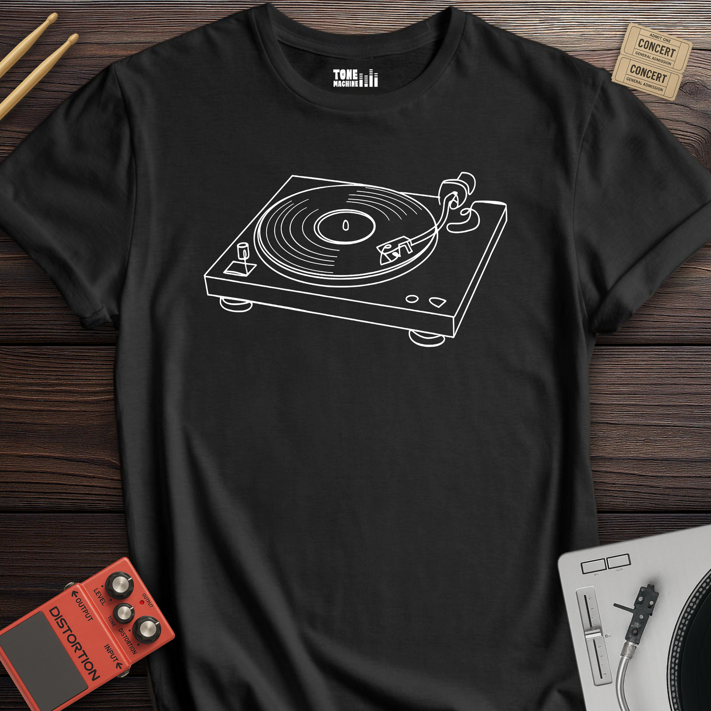 Linear Spins Vinyl T-Shirt