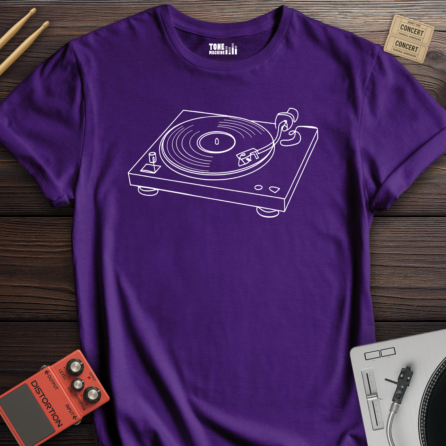 Linear Spins Vinyl T-Shirt