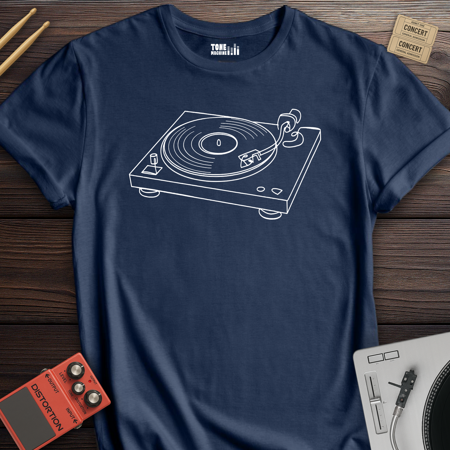 Linear Spins Vinyl T-Shirt