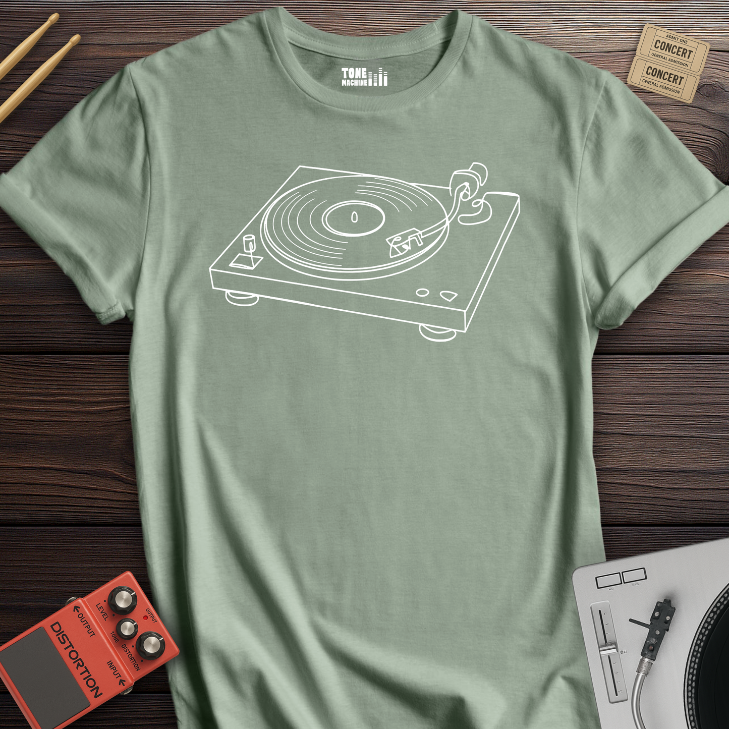 Linear Spins Vinyl T-Shirt