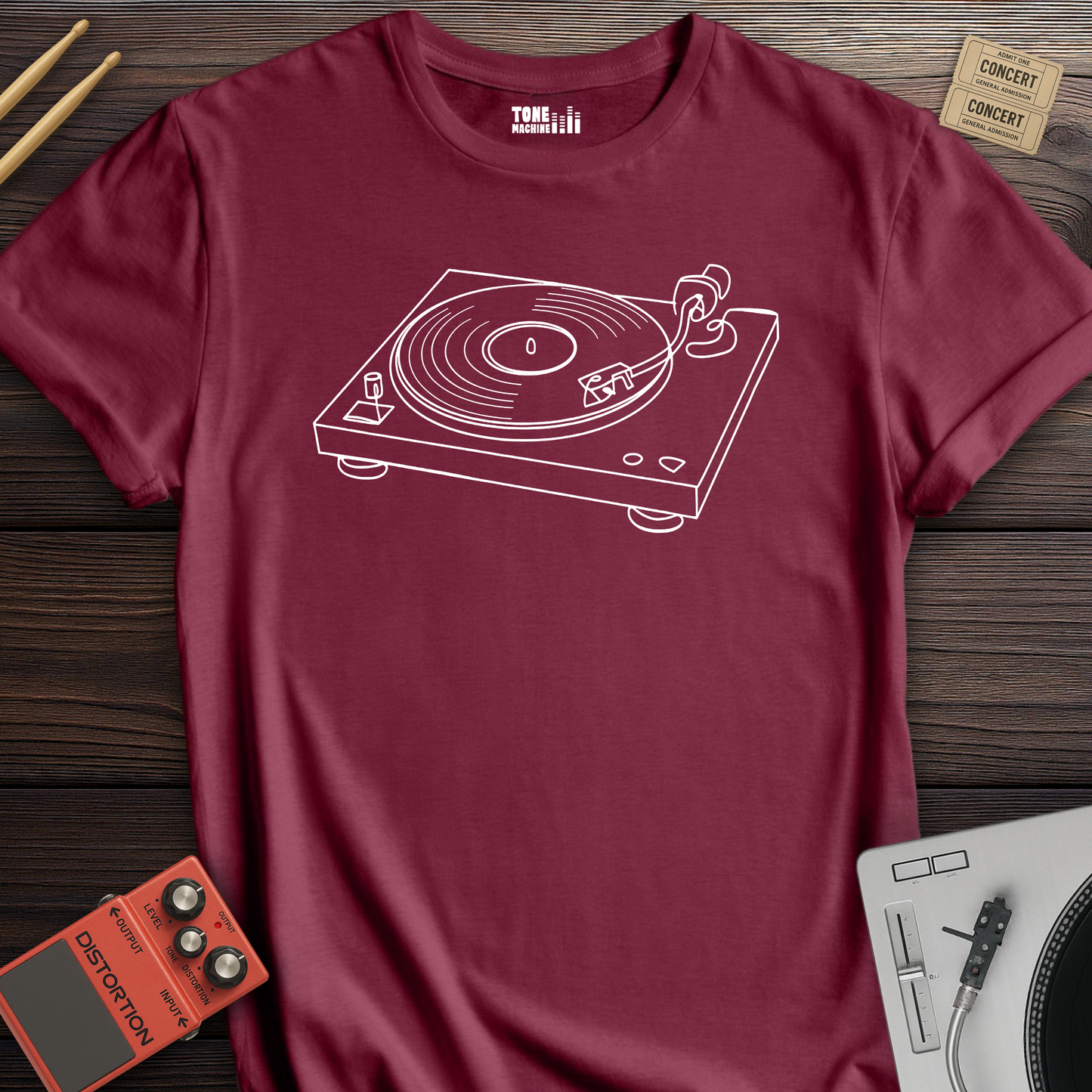 Linear Spins Vinyl T-Shirt