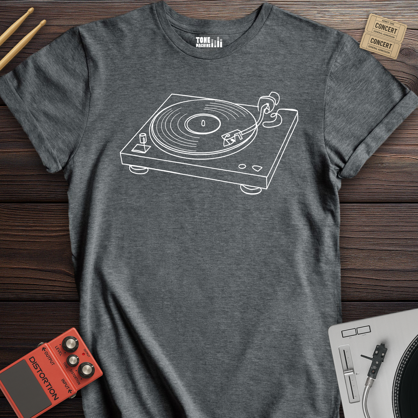 Linear Spins Vinyl T-Shirt