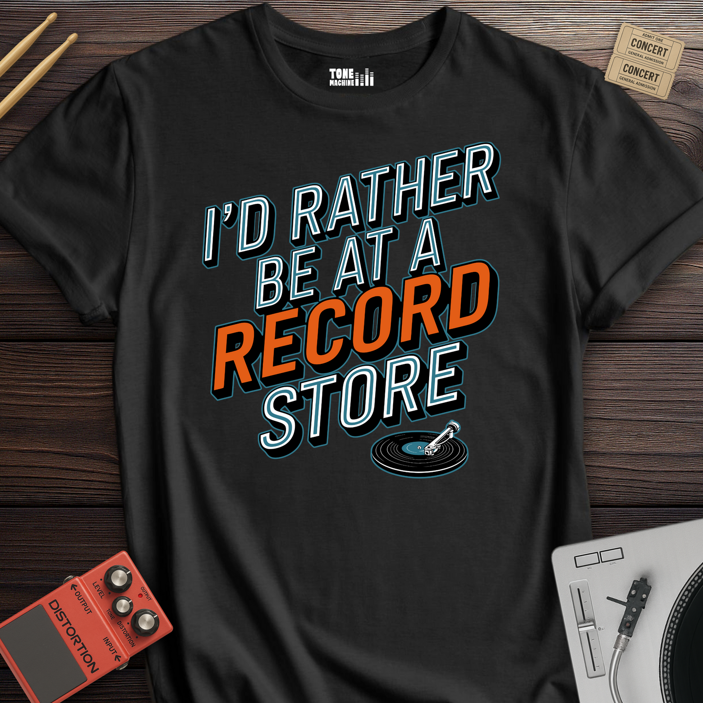 I'd Rather Be At A Record Store T-Shirt