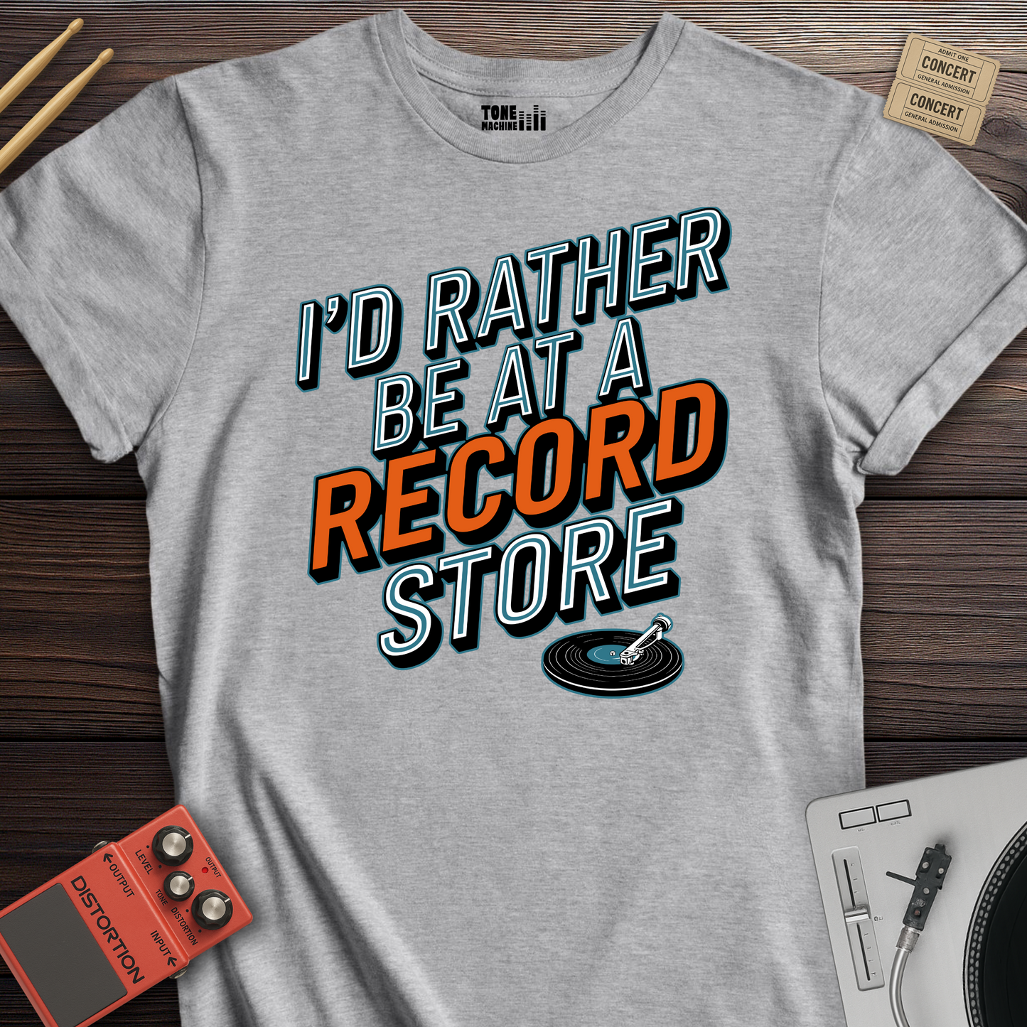 I'd Rather Be At A Record Store T-Shirt