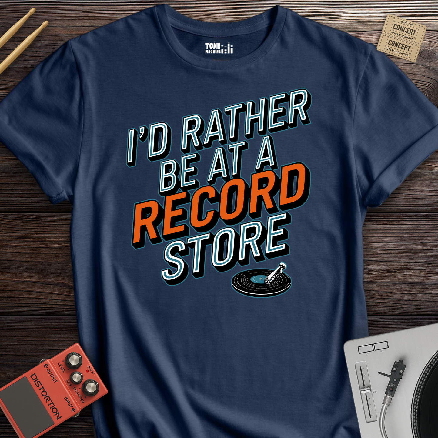 I'd Rather Be At A Record Store T-Shirt