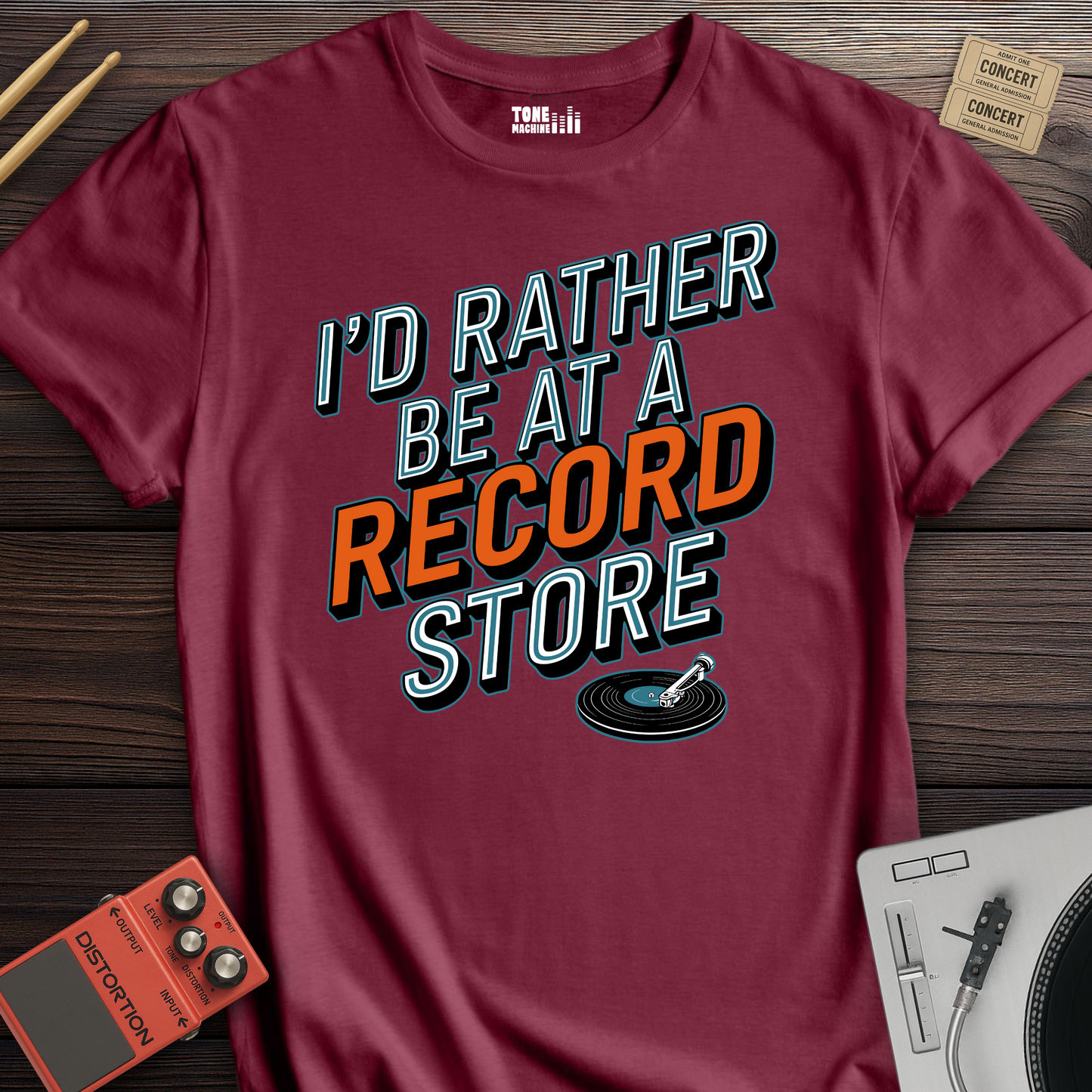 I'd Rather Be At A Record Store T-Shirt