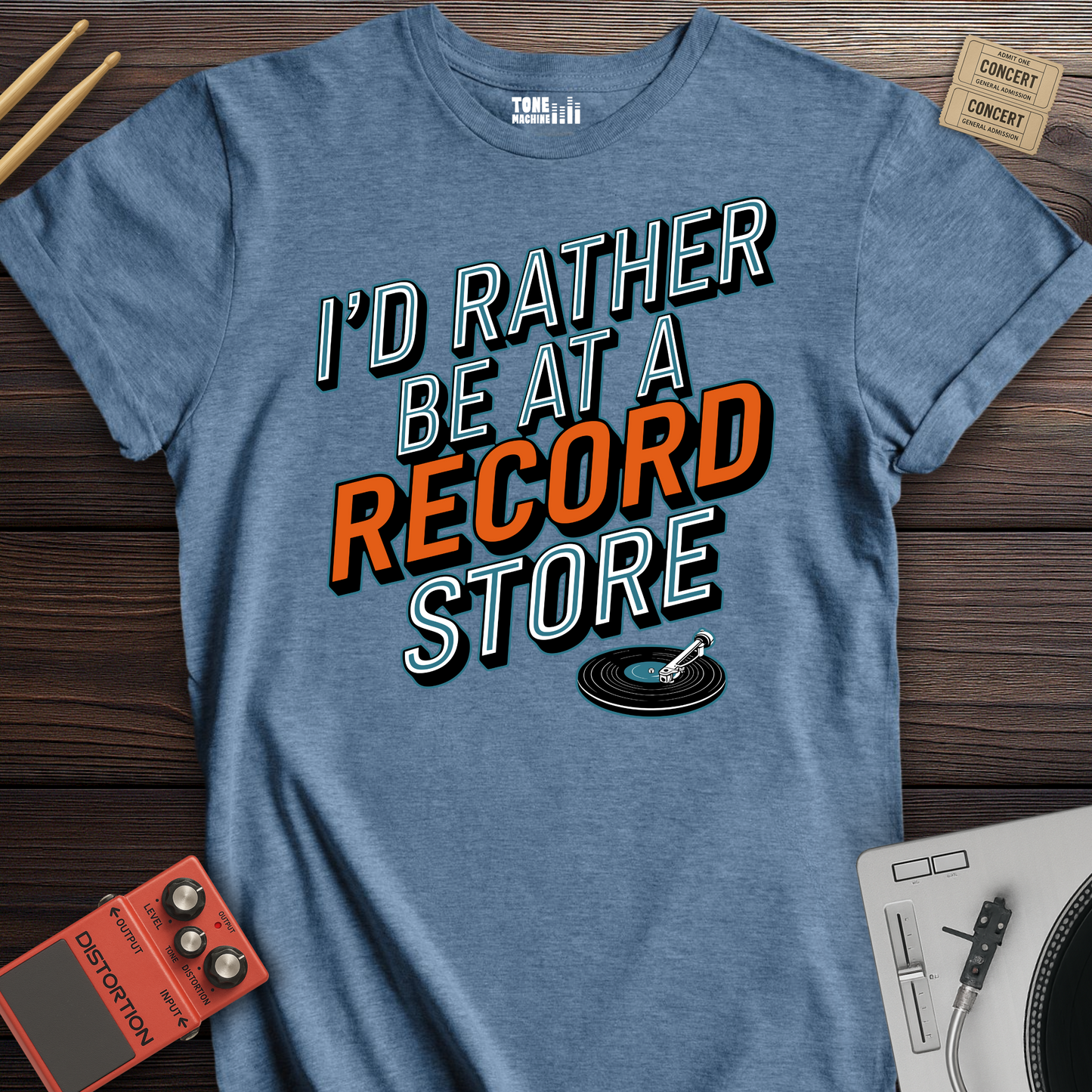 I'd Rather Be At A Record Store T-Shirt
