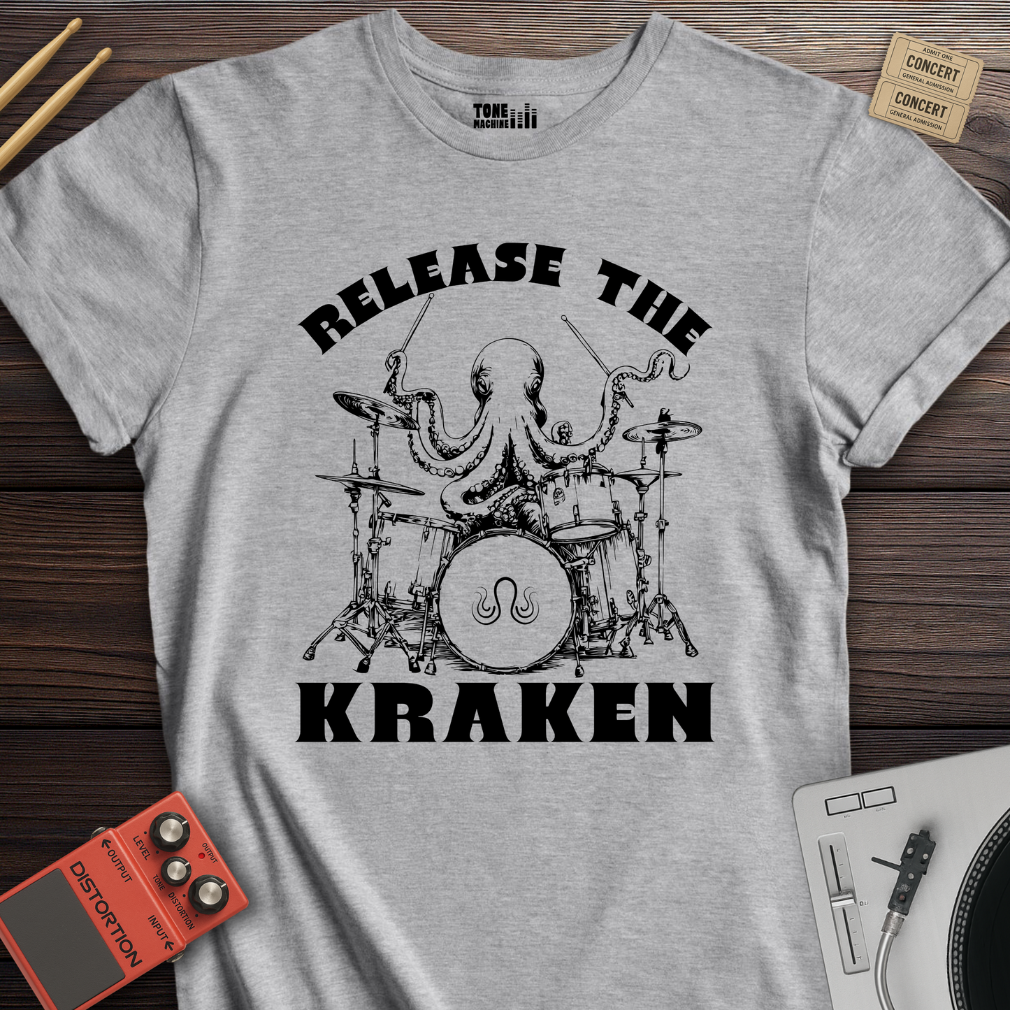 Release The Kraken Drum T-Shirt