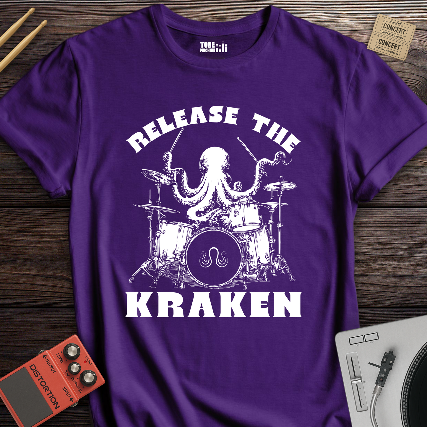 Release The Kraken Drum T-Shirt
