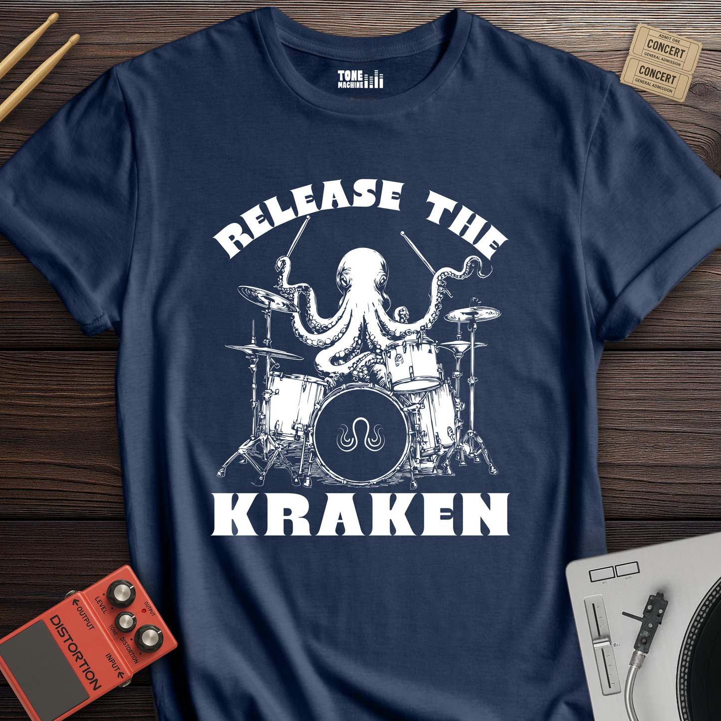 Release The Kraken Drum T-Shirt