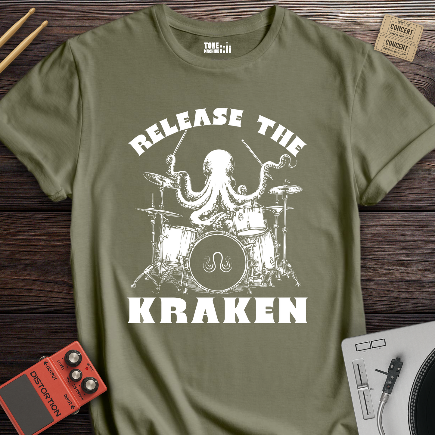 Release The Kraken Drum T-Shirt