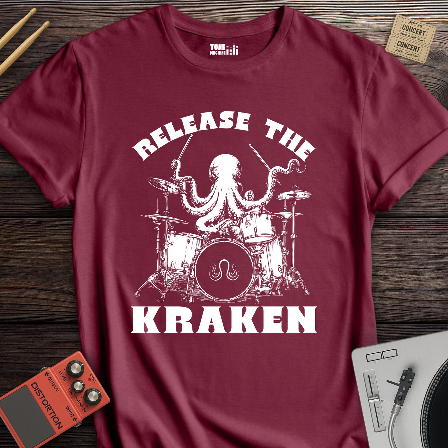 Release The Kraken Drum T-Shirt