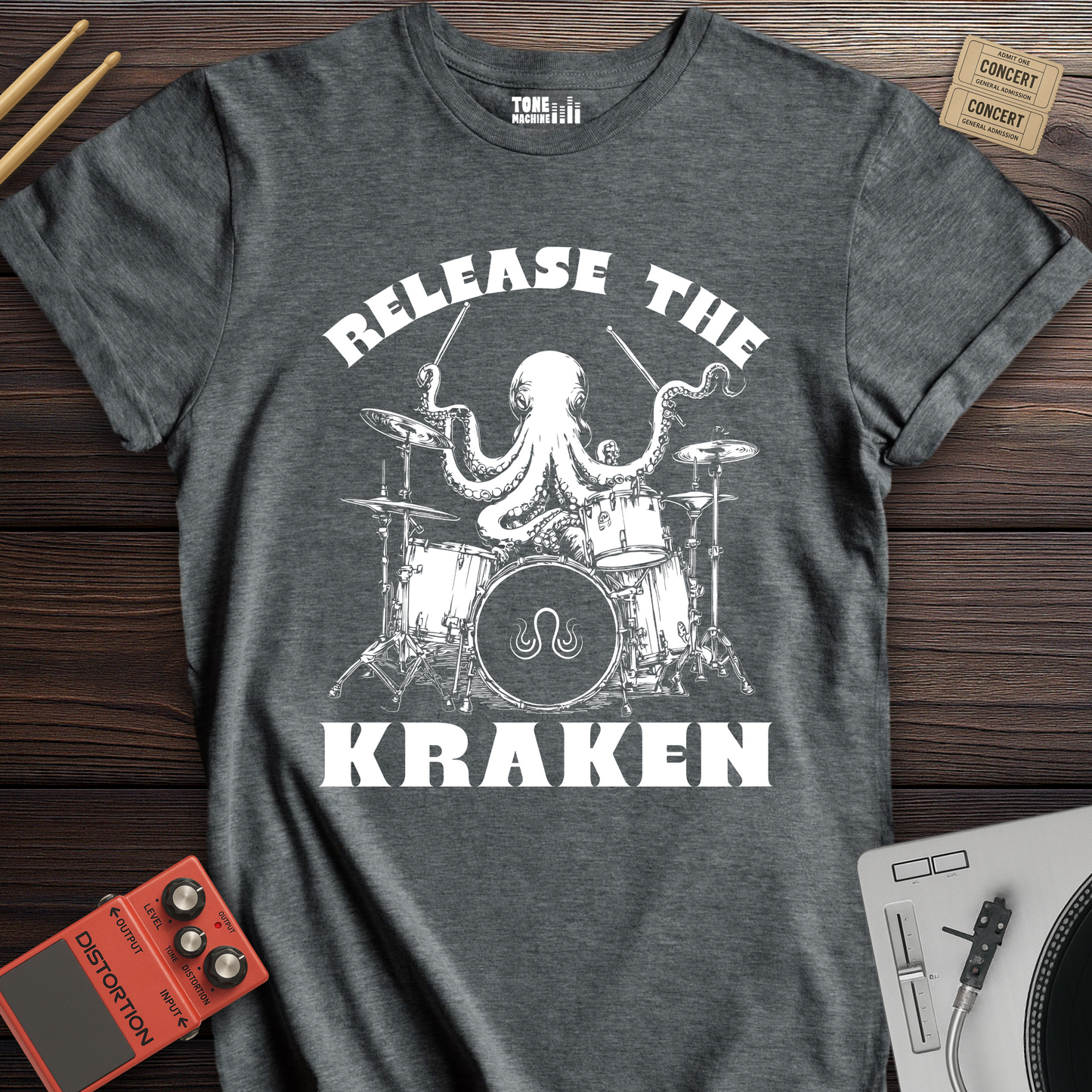 Release The Kraken Drum T-Shirt