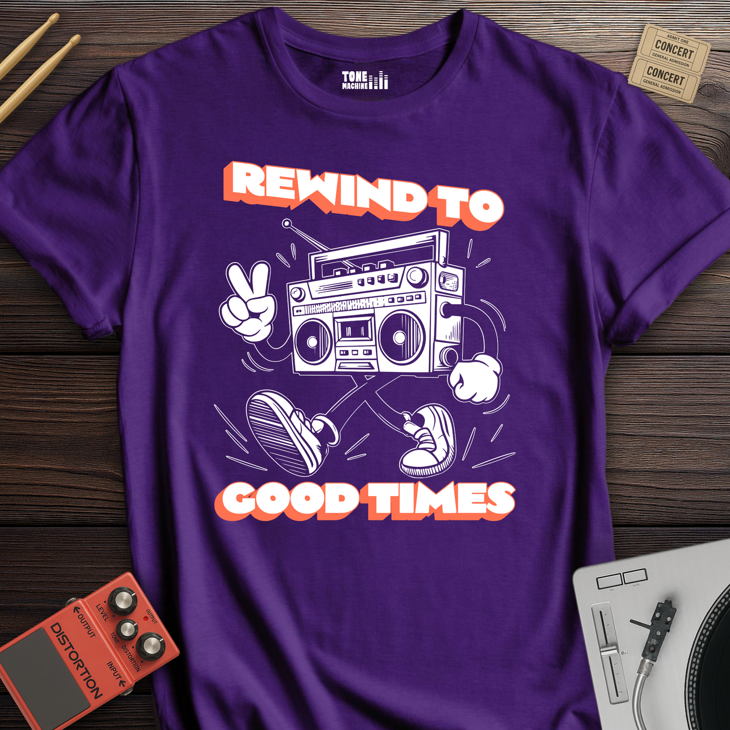 Rewind To Good Times Retro T-Shirt