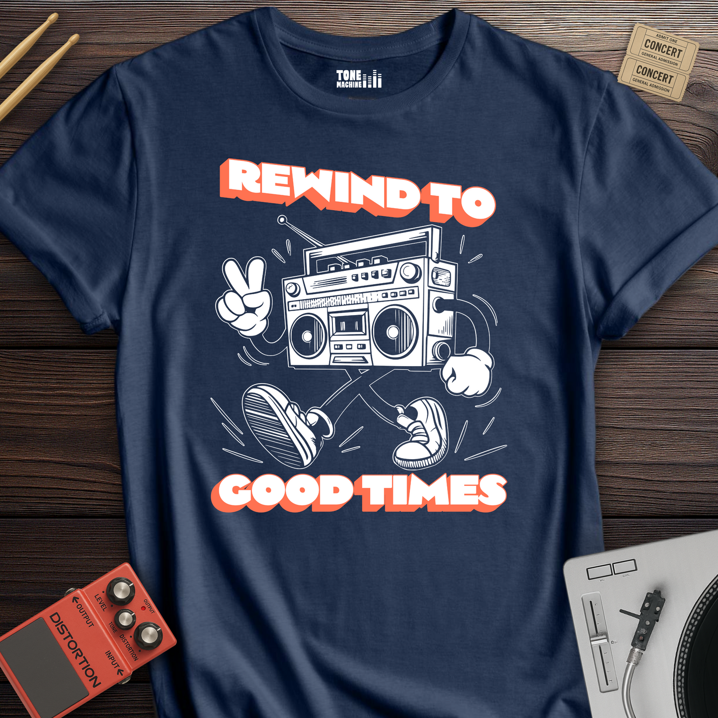Rewind To Good Times Retro T-Shirt