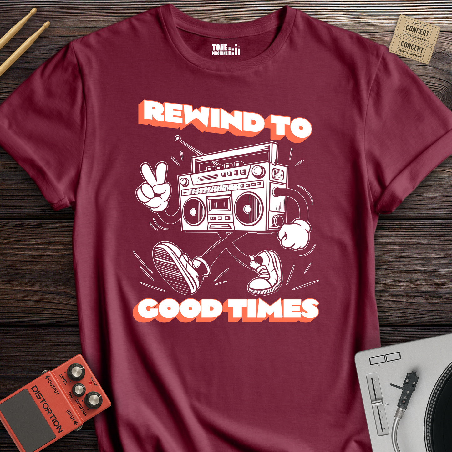 Rewind To Good Times Retro T-Shirt