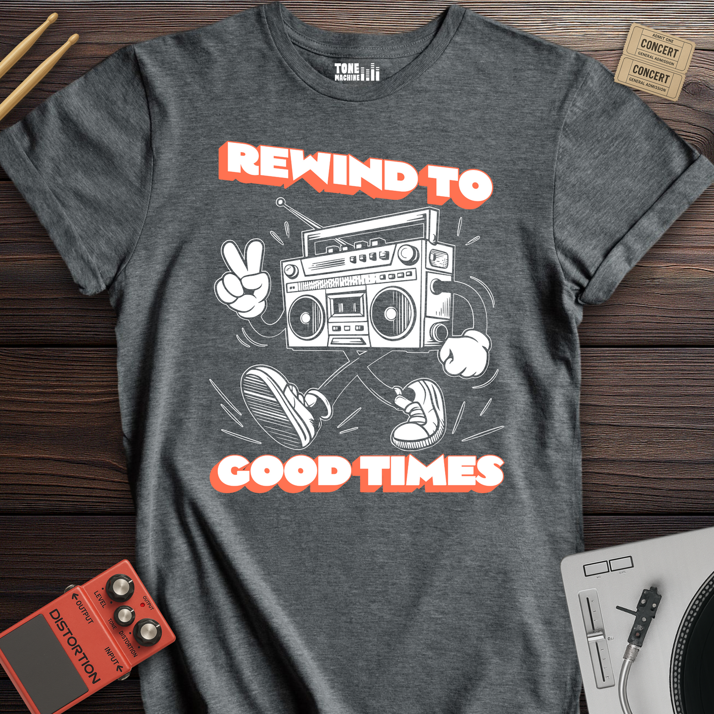 Rewind To Good Times Retro T-Shirt
