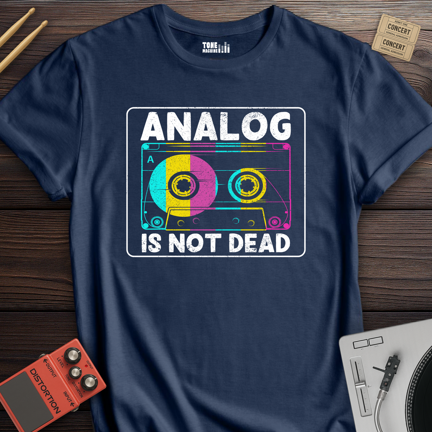 Analog Is Not Dead Cassette Retro T-Shirt