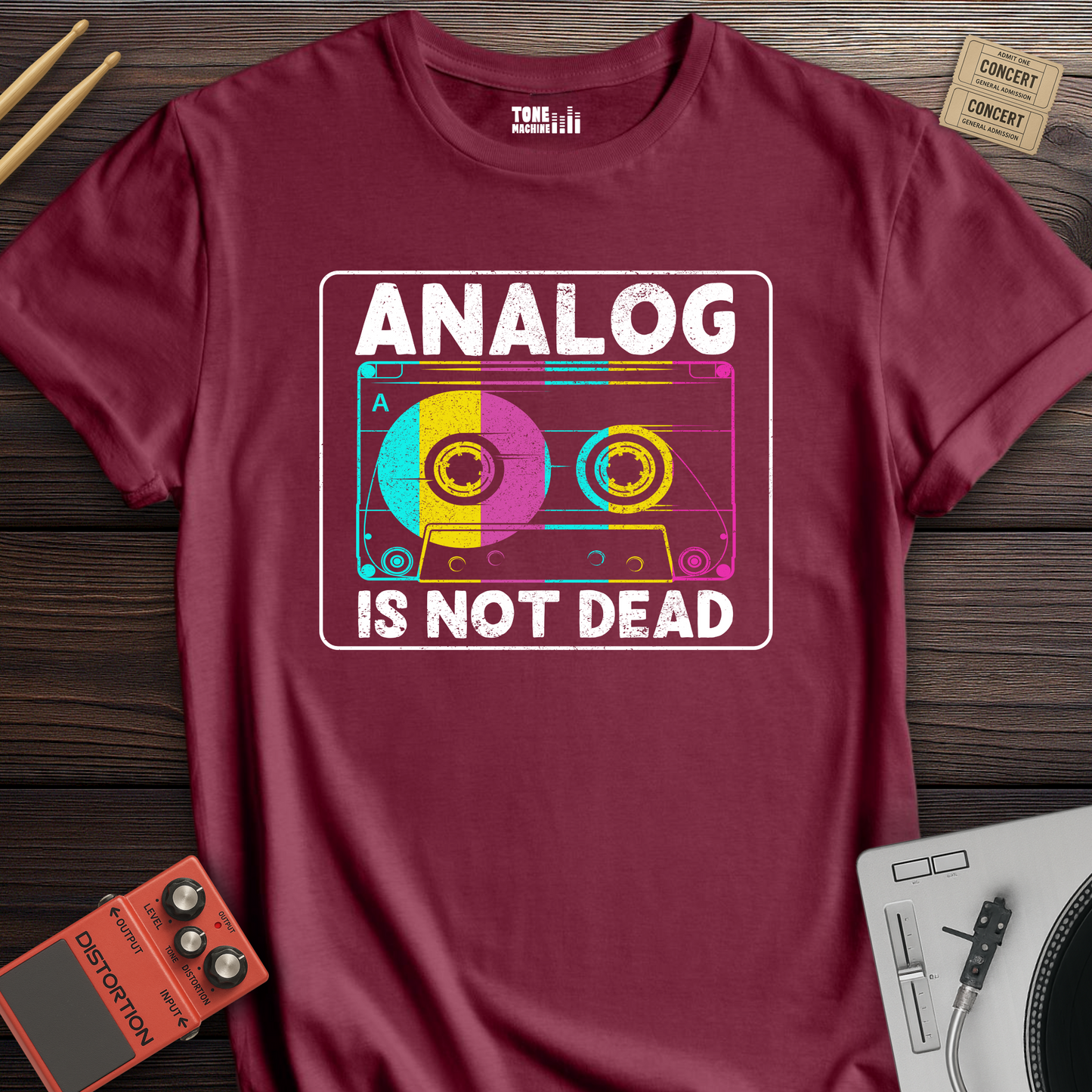 Analog Is Not Dead Cassette Retro T-Shirt