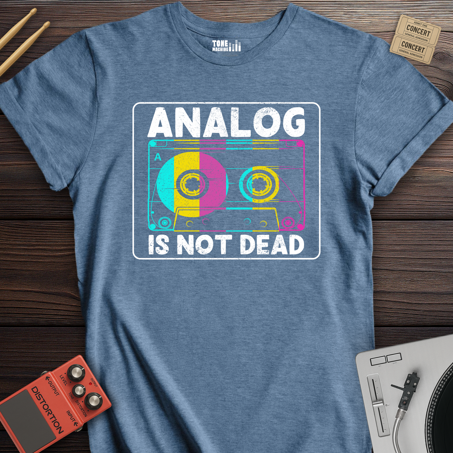 Analog Is Not Dead Cassette Retro T-Shirt