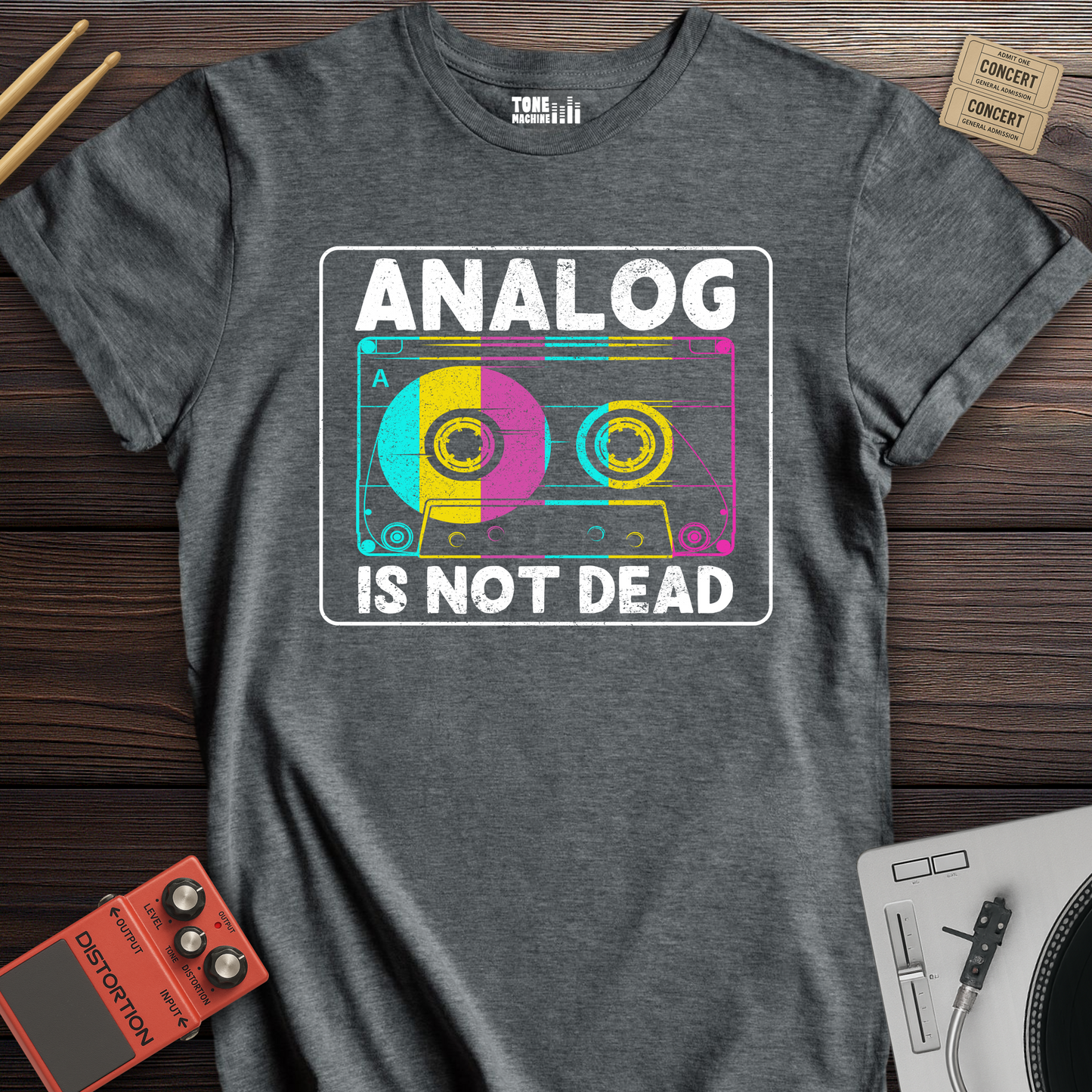 Analog Is Not Dead Cassette Retro T-Shirt
