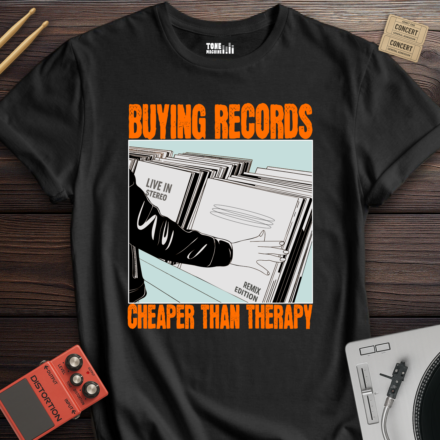 Buying Records Cheaper Than Therapy T-Shirt