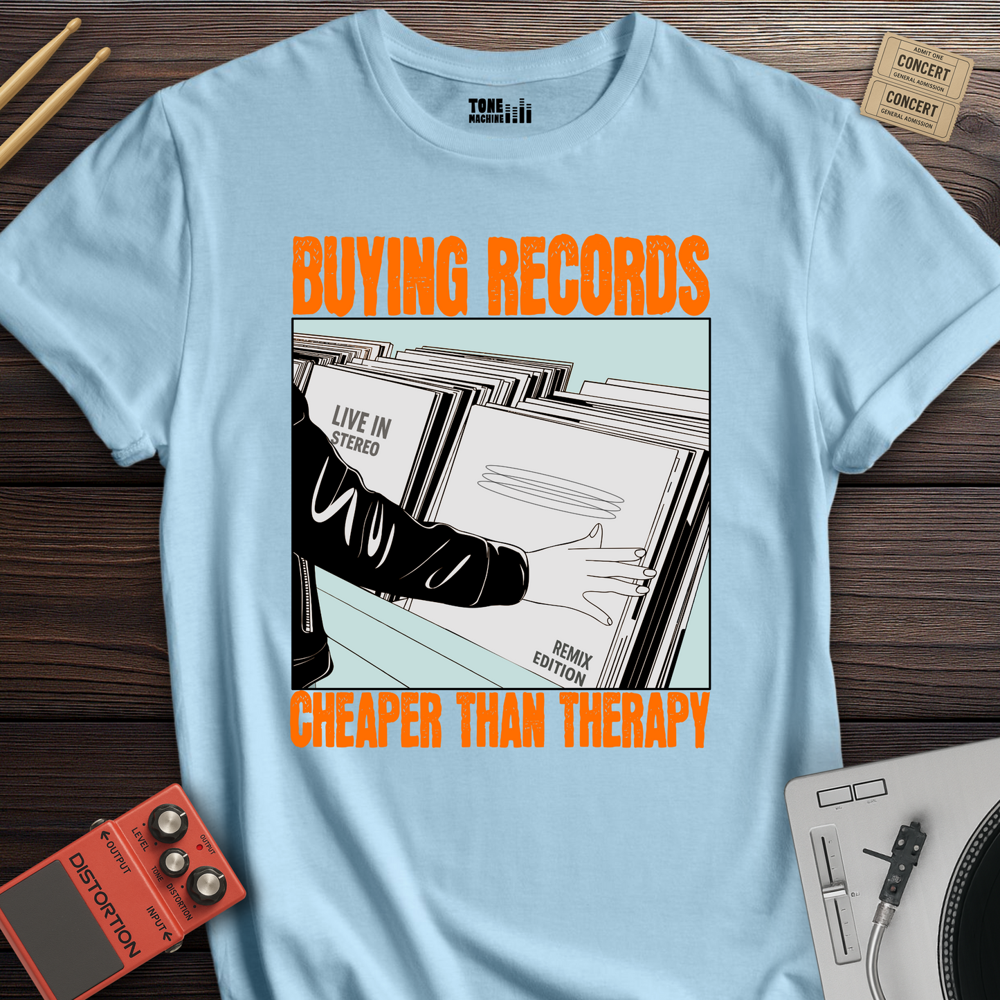 Buying Records Cheaper Than Therapy T-Shirt