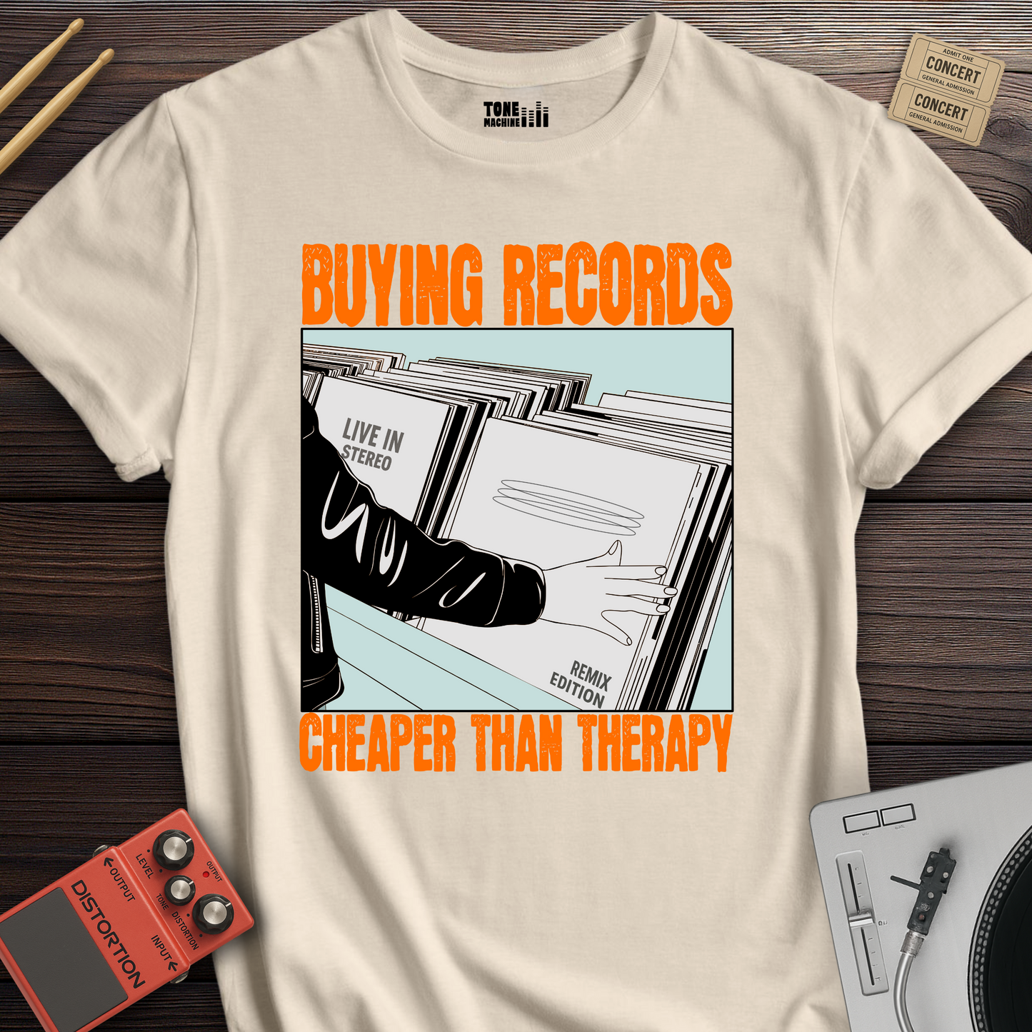 Buying Records Cheaper Than Therapy T-Shirt