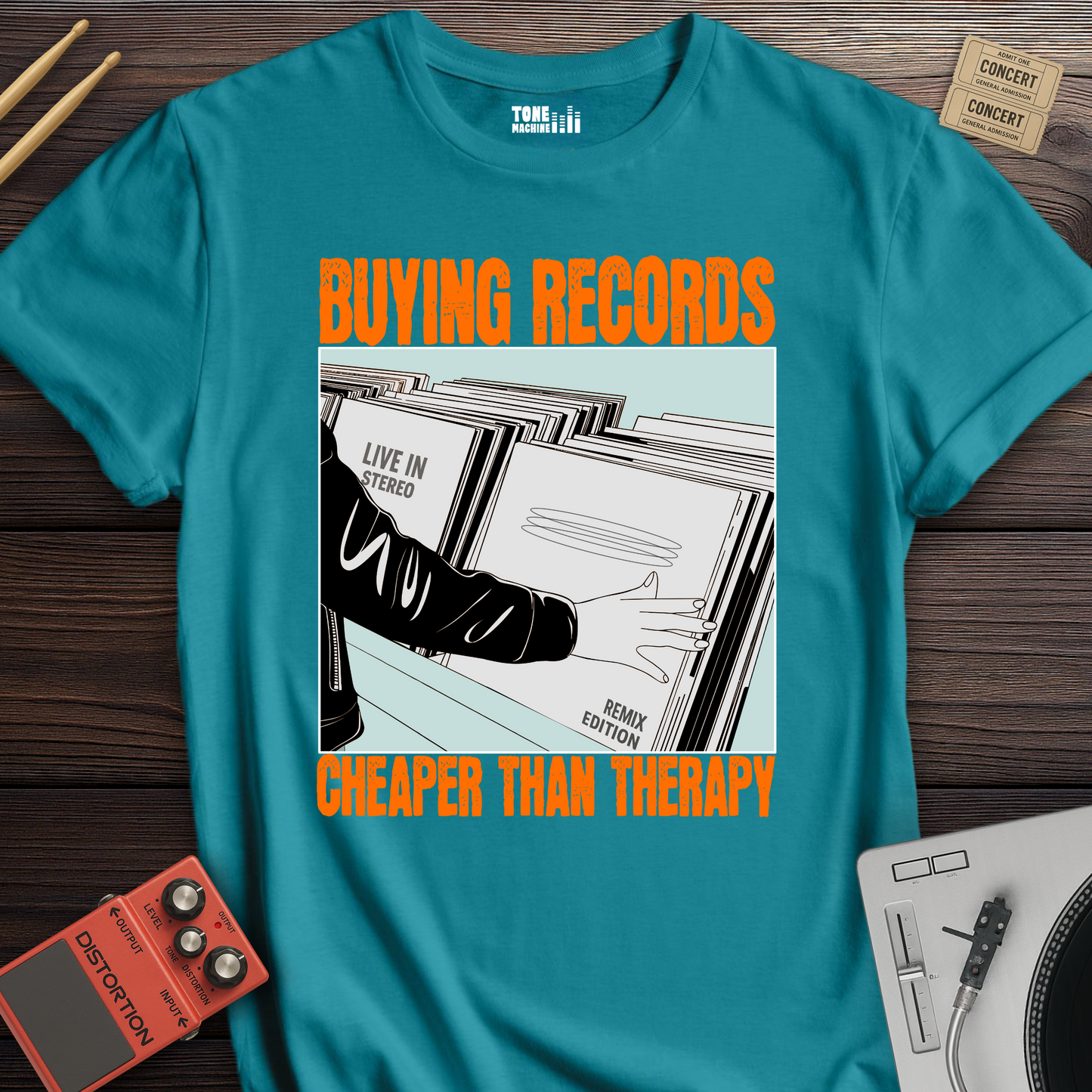 Buying Records Cheaper Than Therapy T-Shirt