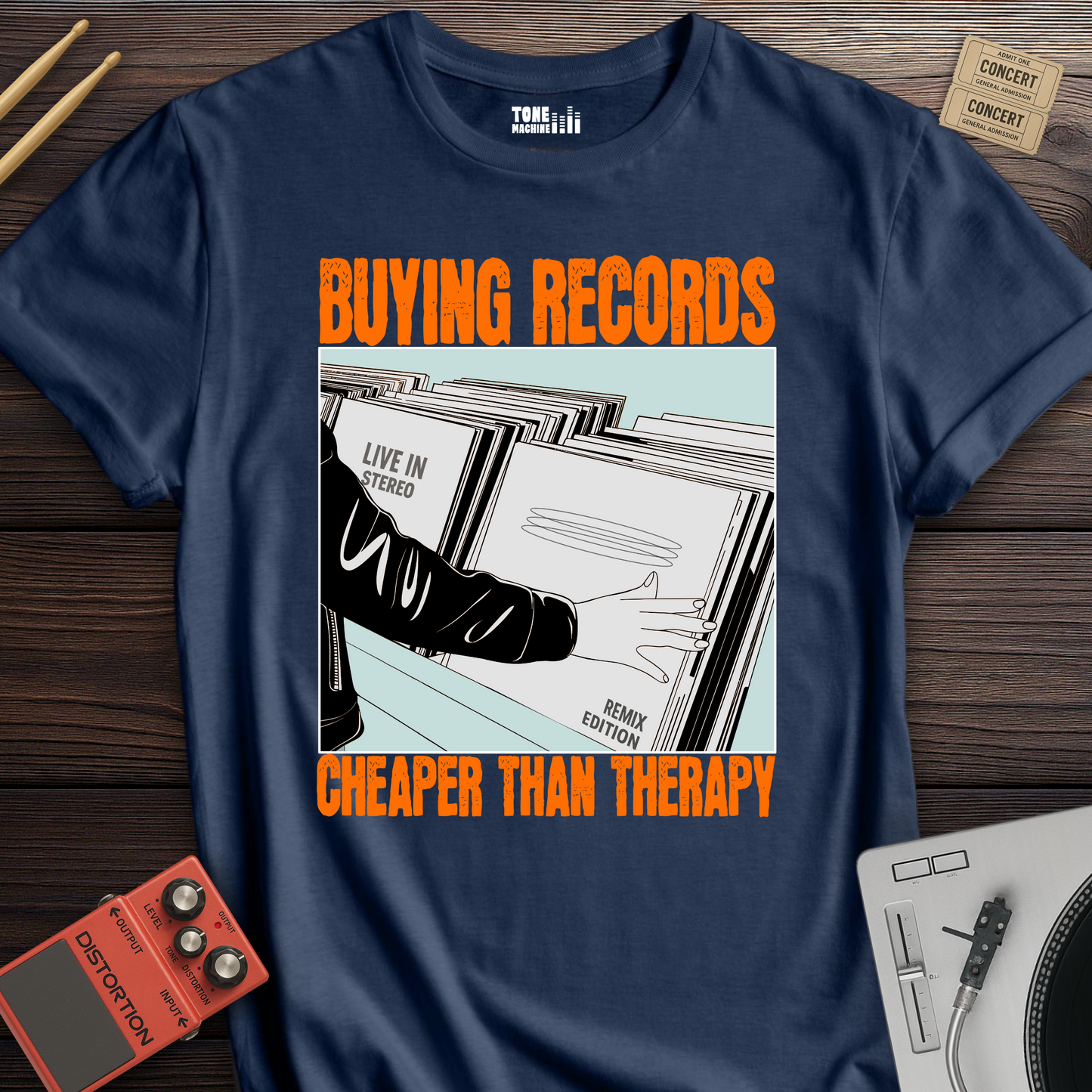 Buying Records Cheaper Than Therapy T-Shirt