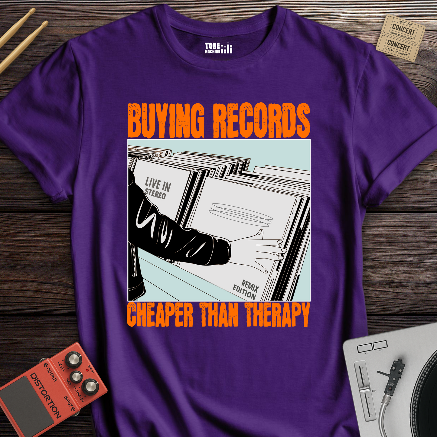 Buying Records Cheaper Than Therapy T-Shirt