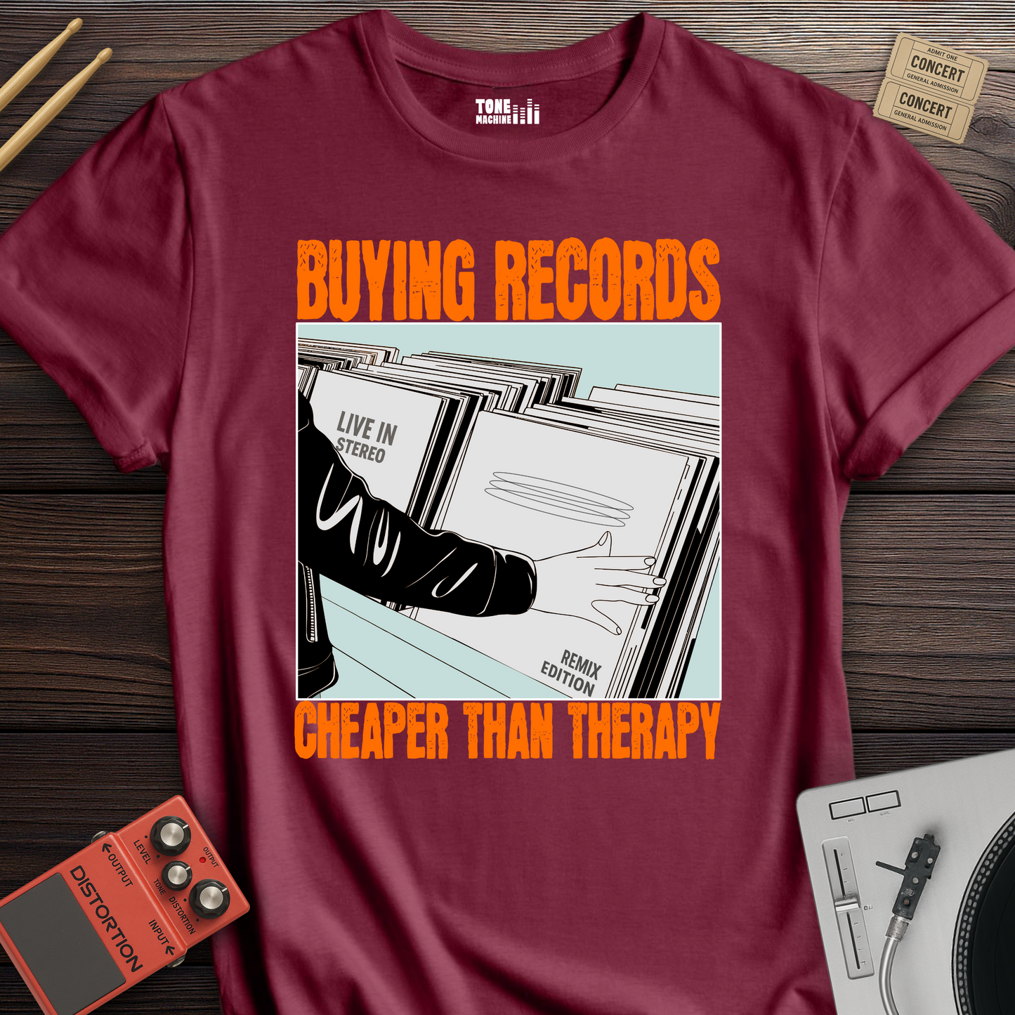 Buying Records Cheaper Than Therapy T-Shirt