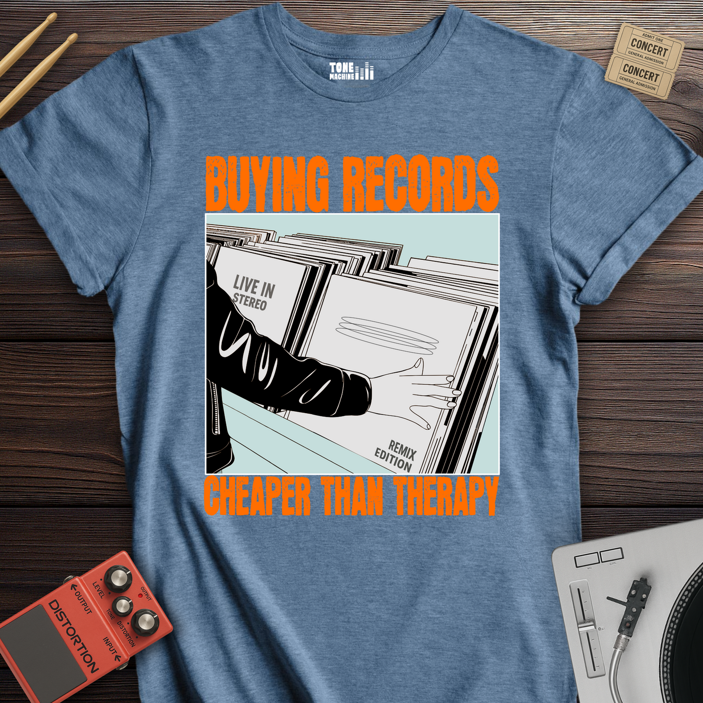 Buying Records Cheaper Than Therapy T-Shirt