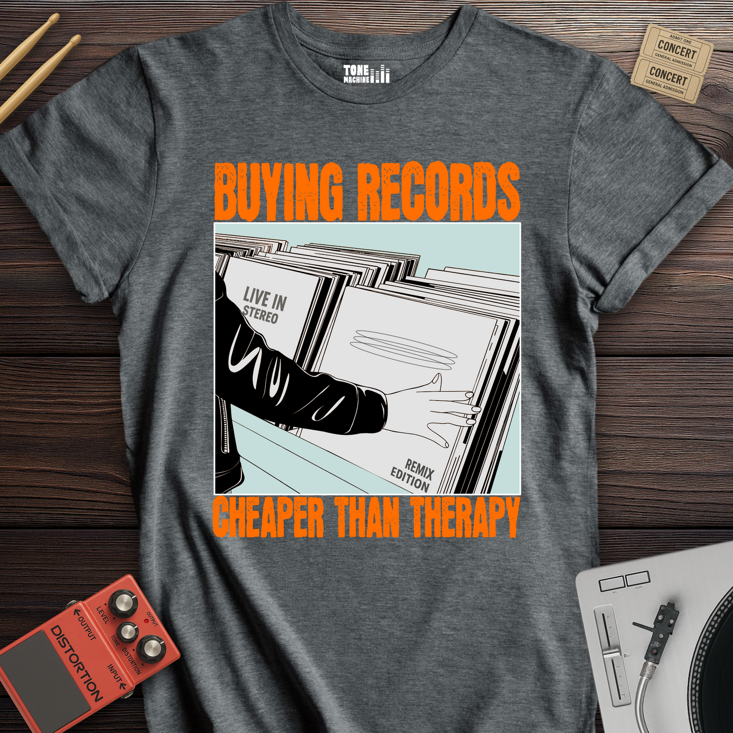Buying Records Cheaper Than Therapy T-Shirt