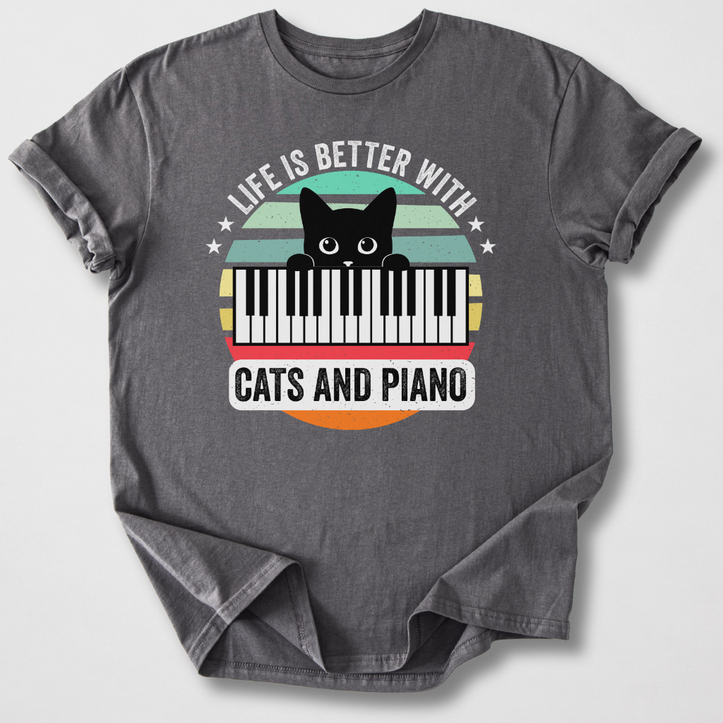 Cats And Piano T-Shirt