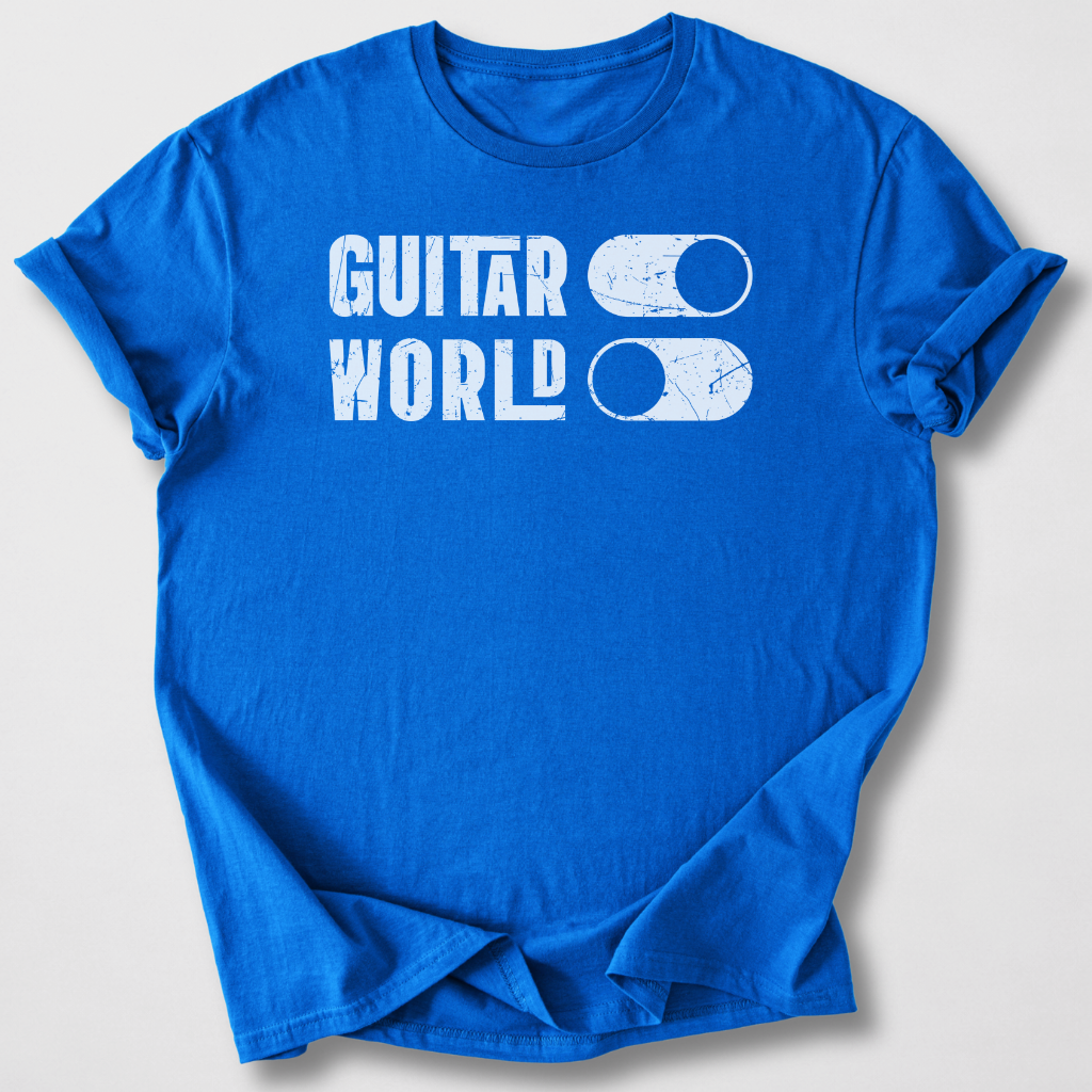 Guitar On World Off T-Shirt