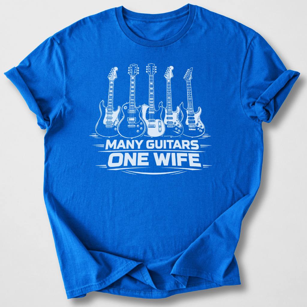Many Guitars One Wife T-Shirt