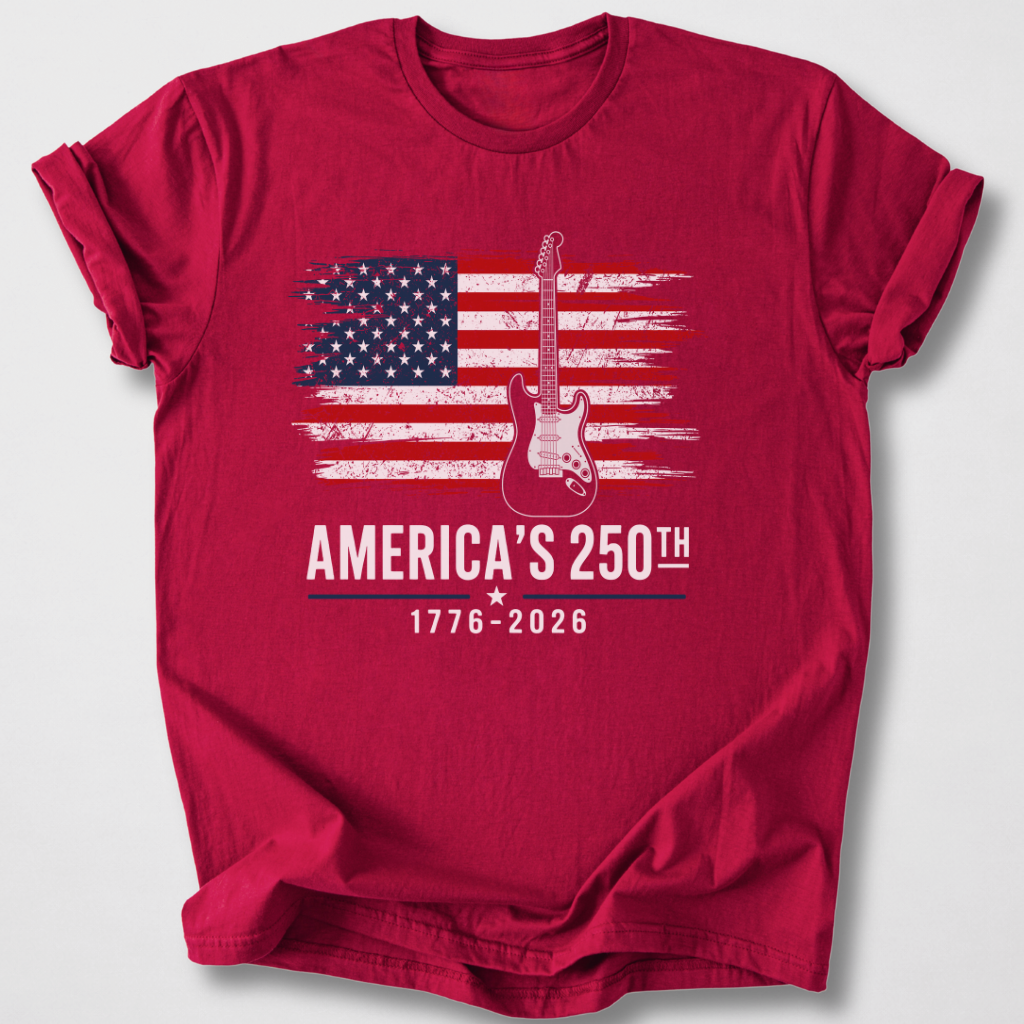 America's 250 Guitar T-Shirt