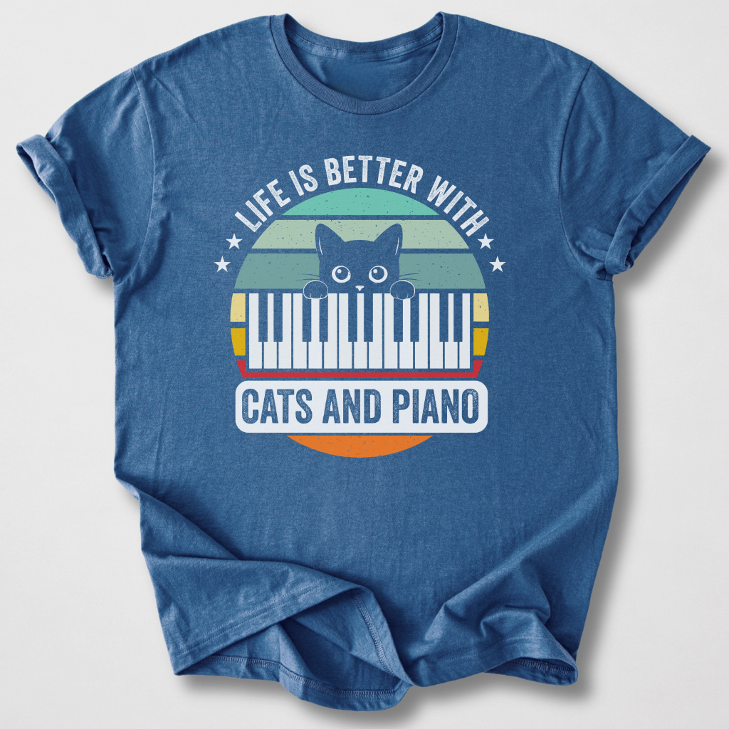 Cats And Piano T-Shirt