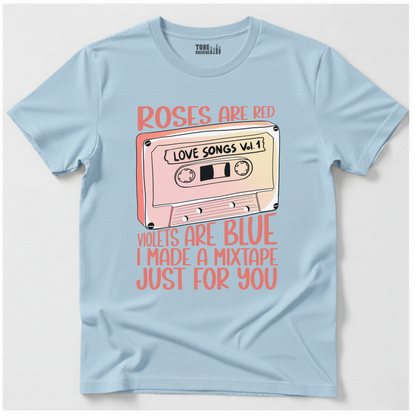 Roses Are Red Cassette Retro T-Shirt
